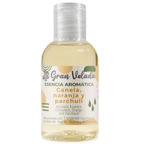 Essência aromática de canela, laranja e patchuli
