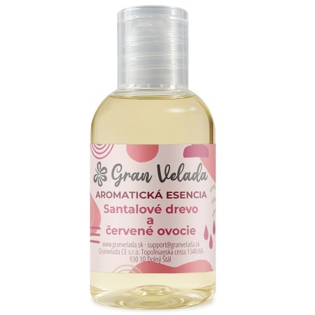 Compra esencia aromática Sándalo y Frutos Rojos en Gran Velada. Fragancia cálida y dulce con notas amaderadas y frutales, ideal 