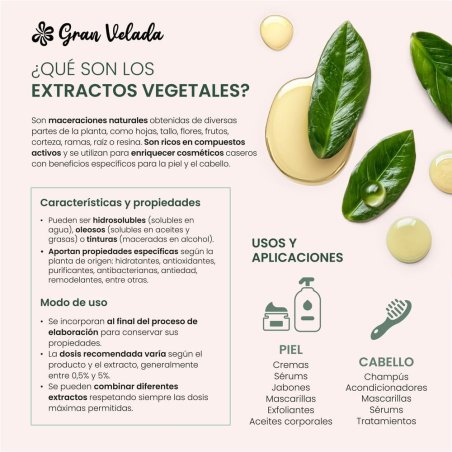 Compra extracto hidrosoluble de maca para cremas y tónicos luminosos, en Gran Velada tienes  todo lo necesario para tus cremas D