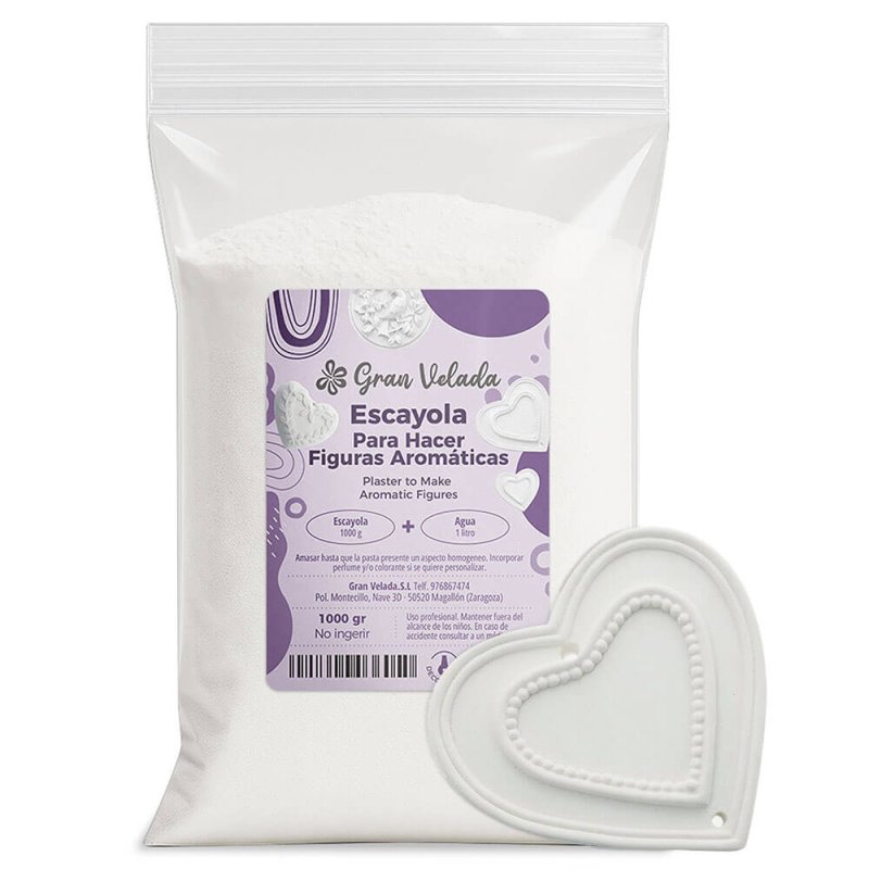 Escayola blanca, fina y con alto poder de absorción. Tienda online de material para manualidades. Escayola ideal para hacer figu