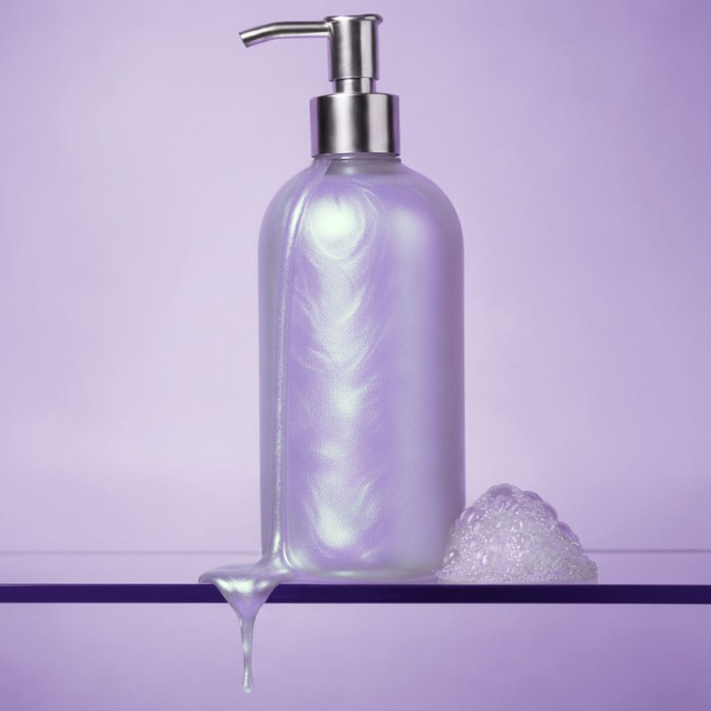 Consigue un color perla violeta y efecto nacarado en tus jabones, geles y champús caseros. Añádelo en frío. ¡Ideal para pigmento