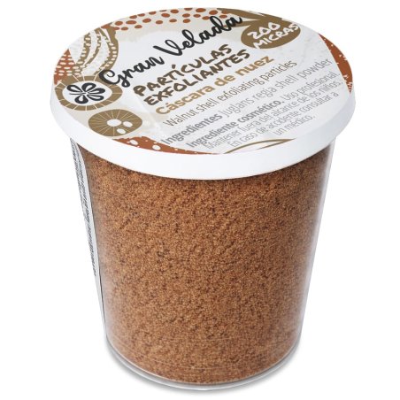 En Gran Velada puedes comprar particulas exfoliantes de cascara de nuez de 200 micras. Son puras y naturales. Calidad y buen pre