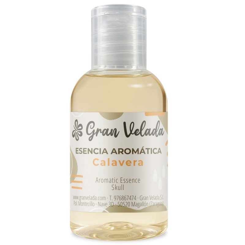Compra esencia aromática Calavera en Gran Velada. Ideal para jabones, velas y cosméticos. ¡Perfecta para fragancias amaderadas d