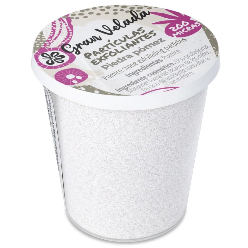 Piedra pómez en polvo para cosmética. Partículas exfoliantes naturales ideales para jabones, geles y cremas exfoliantes. Ingredi