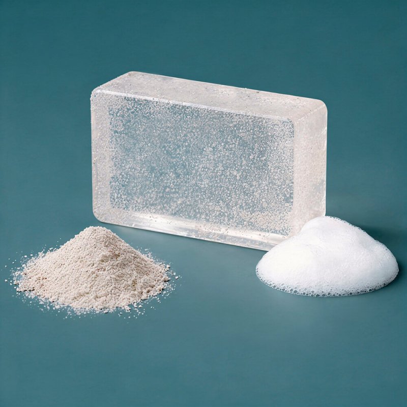 Piedra pómez en polvo para cosmética. Partículas exfoliantes naturales ideales para jabones, geles y cremas exfoliantes. Ingredi