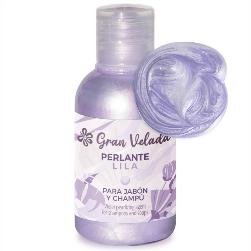 Consigue un color perla violeta y efecto nacarado en tus jabones, geles y champús caseros. Añádelo en frío. ¡Ideal para pigmento