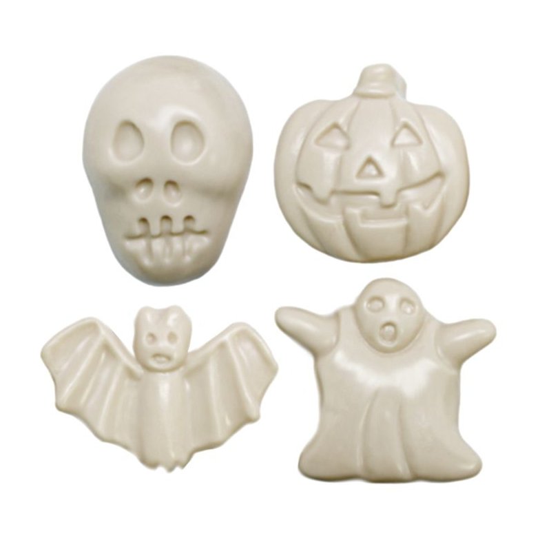 Descubre nuestro molde para manualidades Halloween con 4 figuras terroríficas en 2D. ¡Haz tus creaciones únicas en Gran Velada t