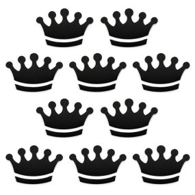 Autocollants d’emballage couronnes noires