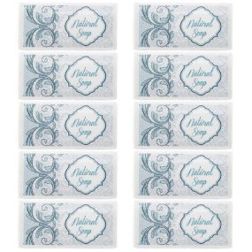 Pegatinas azules jabon natural