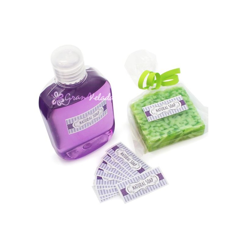 Consigue pegatinas únicas para hacer brillar tus jabones naturales en Gran Velada. ¡Descubre nuestro catálogo completo y recibe 