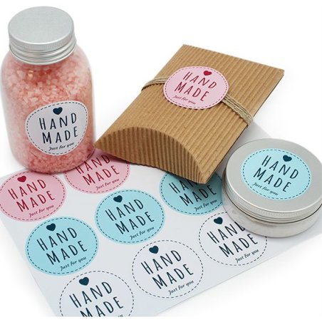En Gran Velada puedes comprar pegatinas para packaging, como este modelo hand made just for you. Amplio catálogo de pegatinas. E