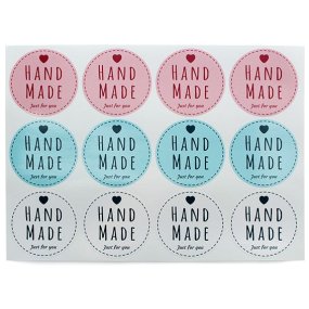 Pegatinas redondas hand made grandes