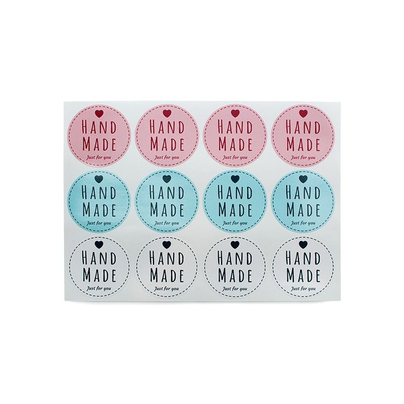 En Gran Velada puedes comprar pegatinas para packaging, como este modelo hand made just for you. Amplio catálogo de pegatinas. E