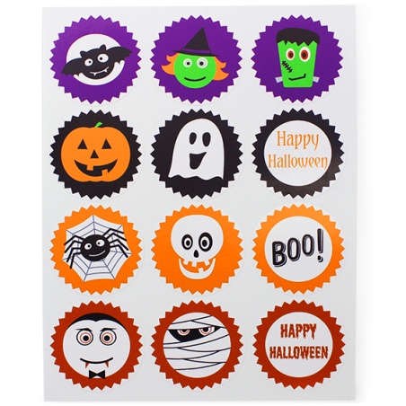 En Gran Velada puedes comprar pegatinas para packaging, como este mix de Halloween. Amplio catálogo. Servicio de personalización