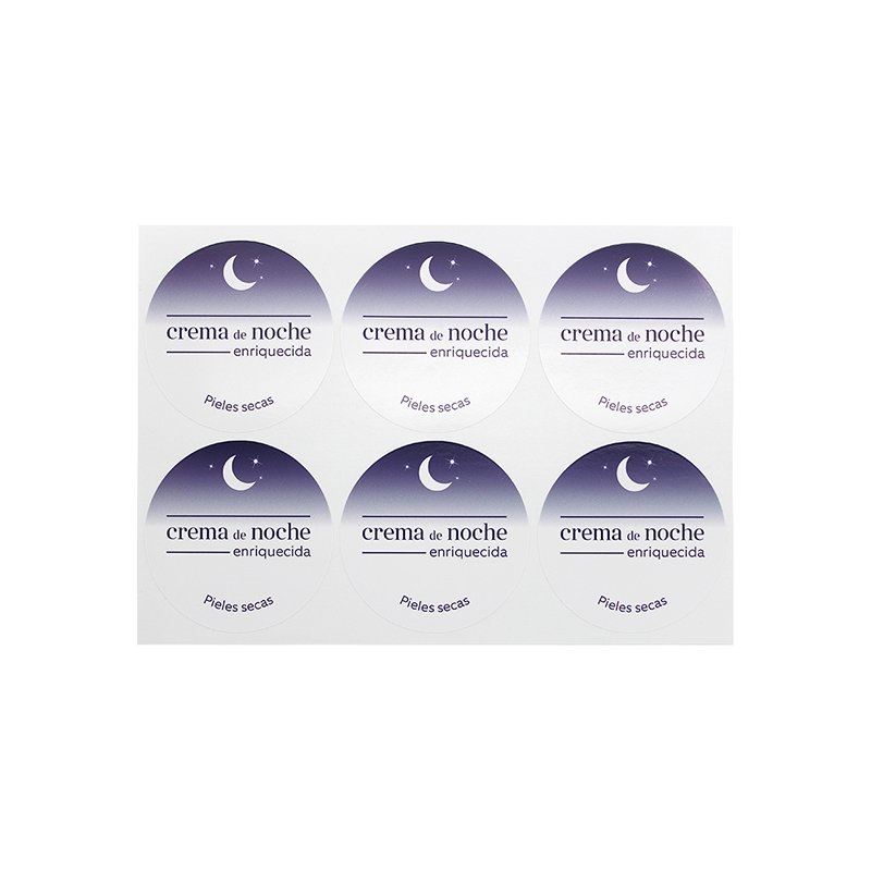 En Gran Velada puedes comprar pegatinas para cosmeticas, como estas crema de noche. Amplio catálogo. Servicio de personalización