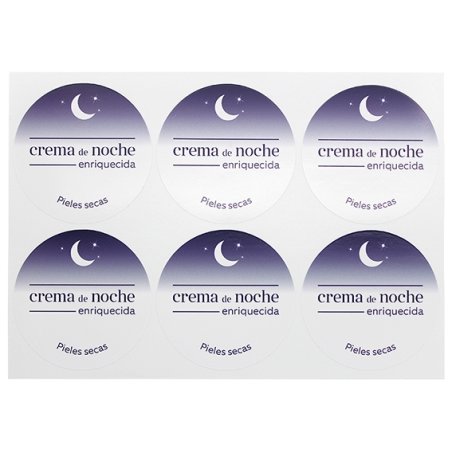 En Gran Velada puedes comprar pegatinas para cosmeticas, como estas crema de noche. Amplio catálogo. Servicio de personalización