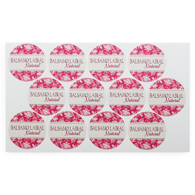 Pegatinas balsamo labial diseño floral