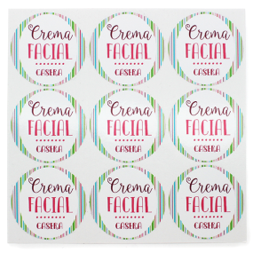 Pegatinas crema facial casera