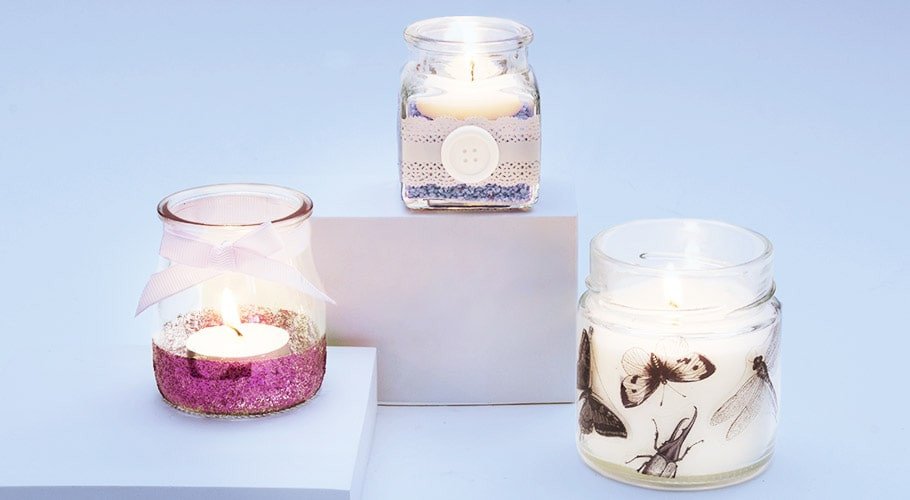 Materiales e ideas para decorar velas