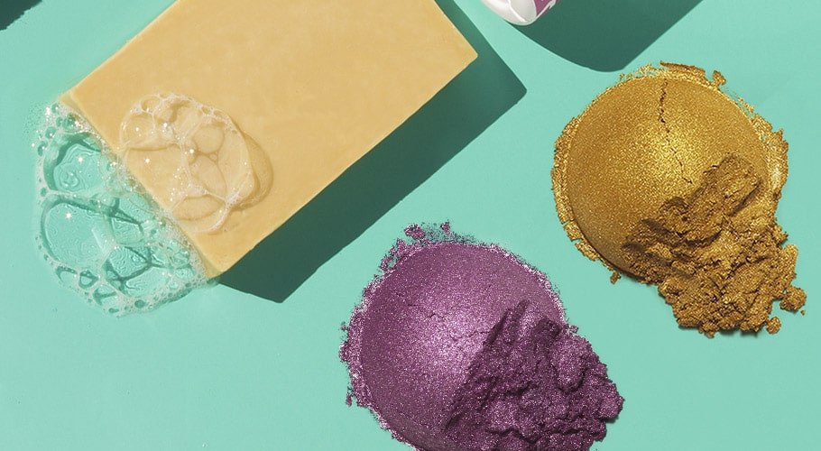 Glitters, micas y nacarantes para hacer jabón