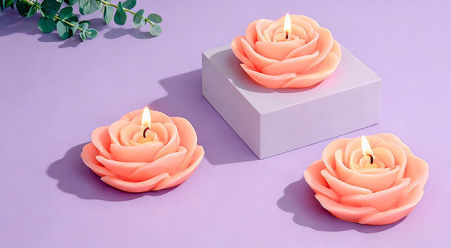 Moldes para hacer velas de Flores