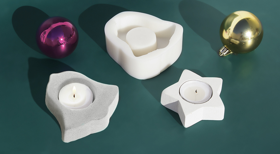 Moldes portavelas navideños