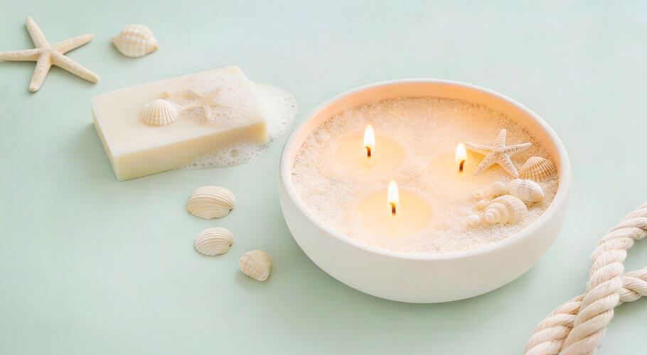 Conchas, caracolas y estrellas de mar