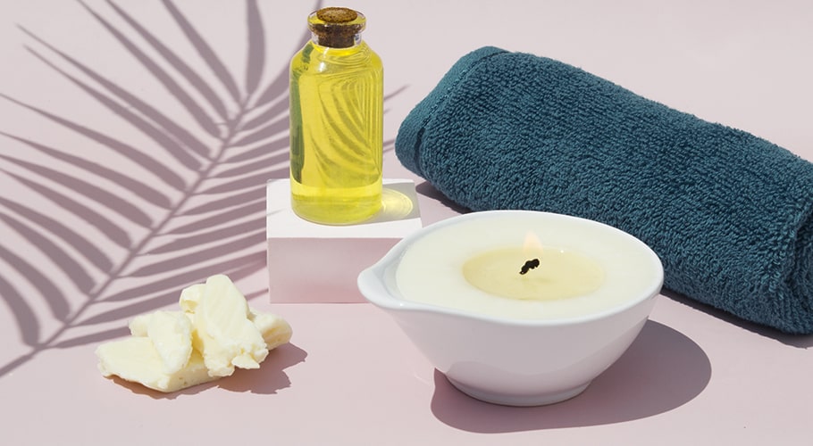 Hacer velas de masaje