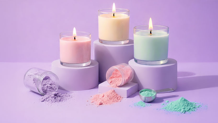 Pigmentos para hacer velas en vaso o recipiente