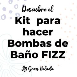 Kit como hacer bombas de baño fizz. Materiales e instrucciones