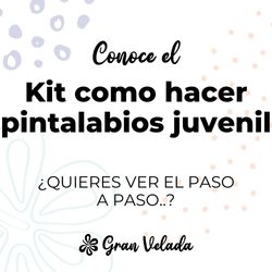 Kit como hacer pintalabios juvenil. Materiales e instrucciones
