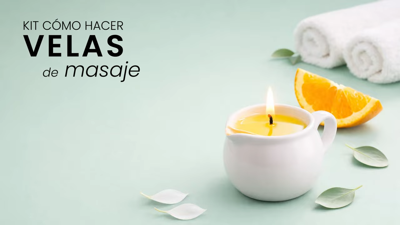 Kit como hacer velas de masaje. Materiales e instrucciones